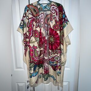 Jessica McClintock floral kimono